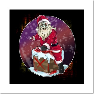 Horrific Zombie Santa Posters and Art